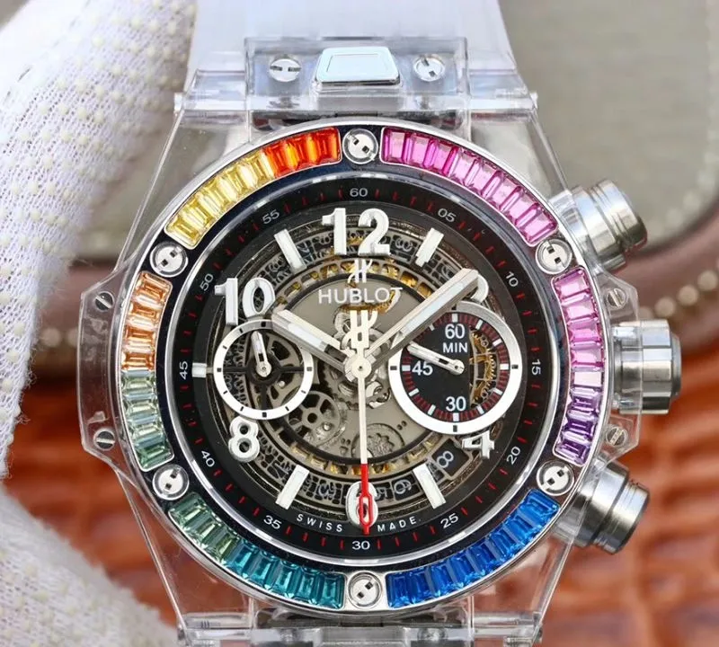 Hublot Big Bang Unico 411.JX.4802.RT Mechanical Watches 1:1 Best Edition Replica Watch Swiss ETA1242 Rubber Strap